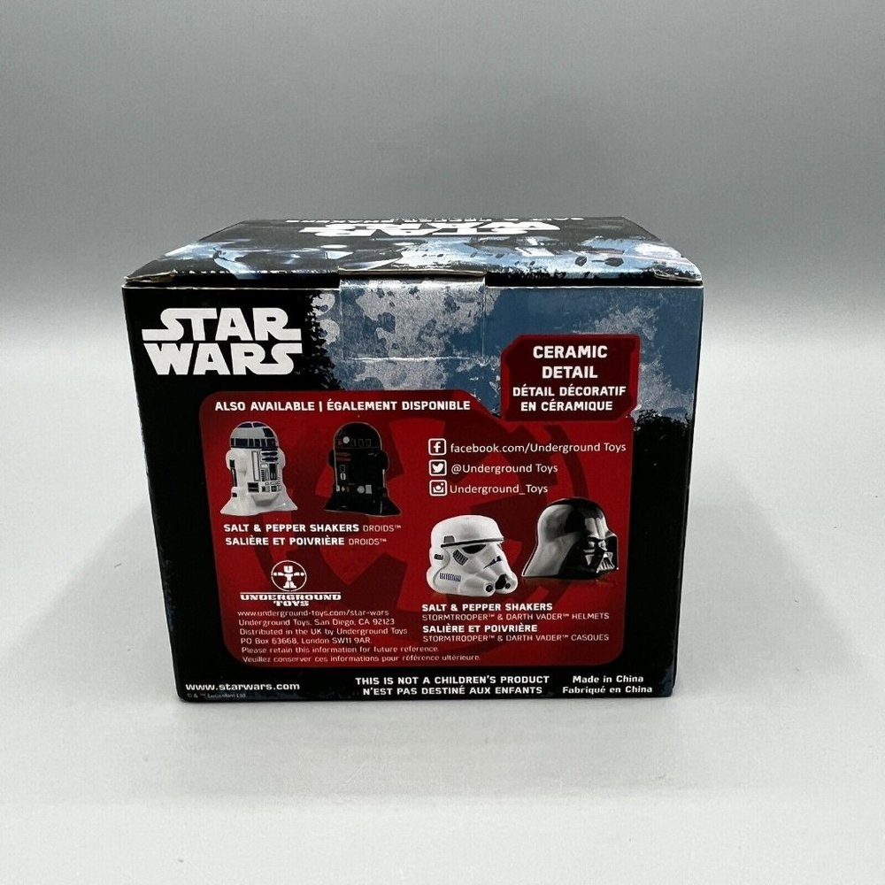 Disney Star Wars Ceramic Death Star Magnetic Salt & Pepper Shakers Lucasfilm - Picture 3 of 9